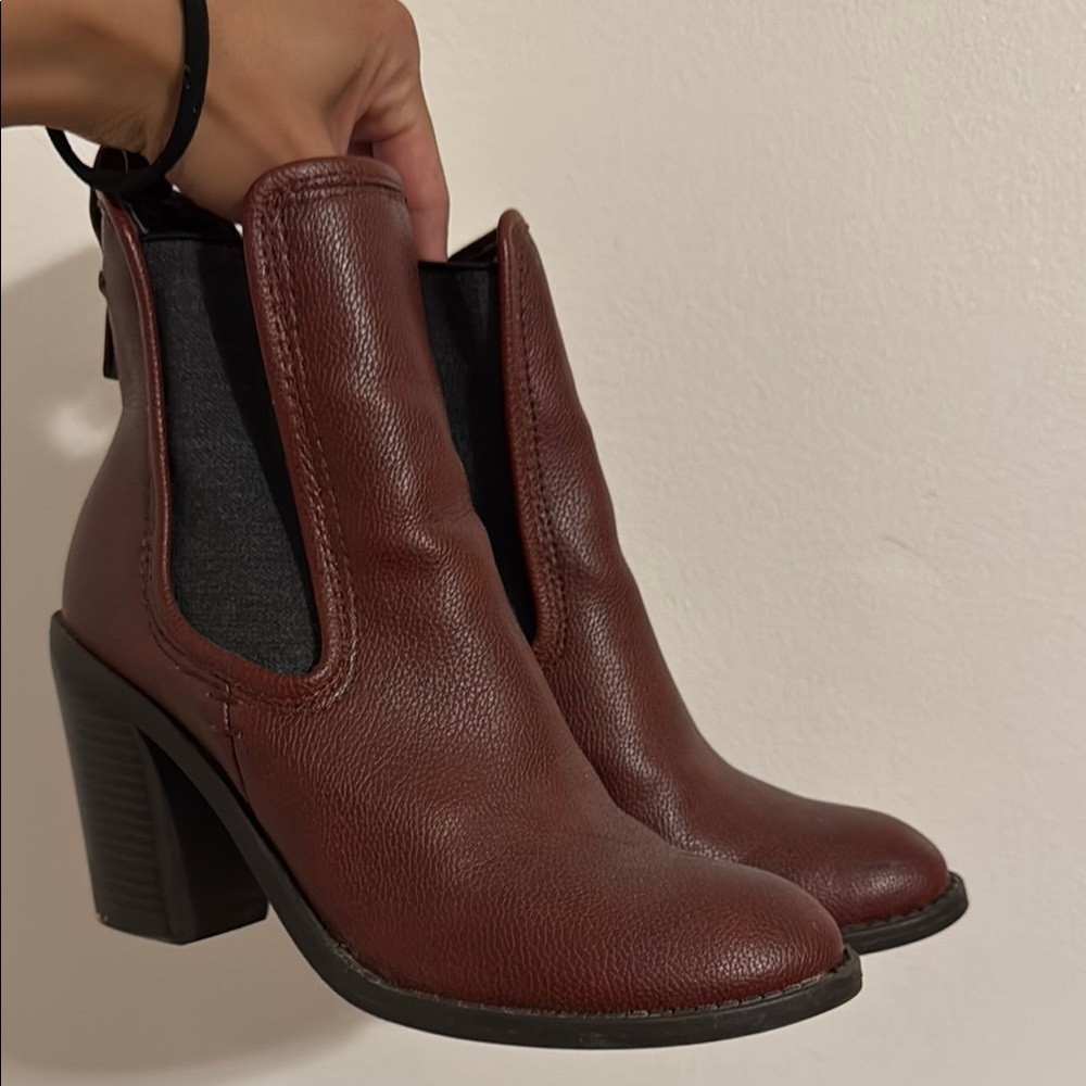 Brown Leather Ankle Boots